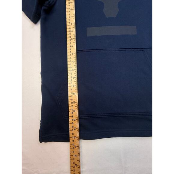 Under Armour Project Rock Short Sleeve Hoodie Navy Brahma Bull Logo Men’s Small - Picture 7 of 10